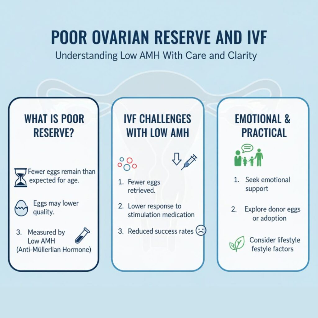 Poor Ovarian Reserve and IVF – Understanding Low AMH With Care and Clarity