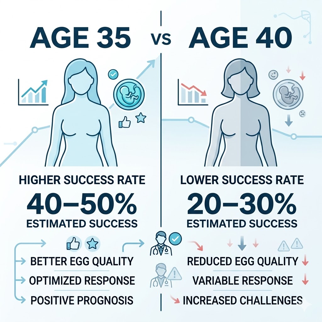 IVF After 35 vs 40 — Key Differences Explained