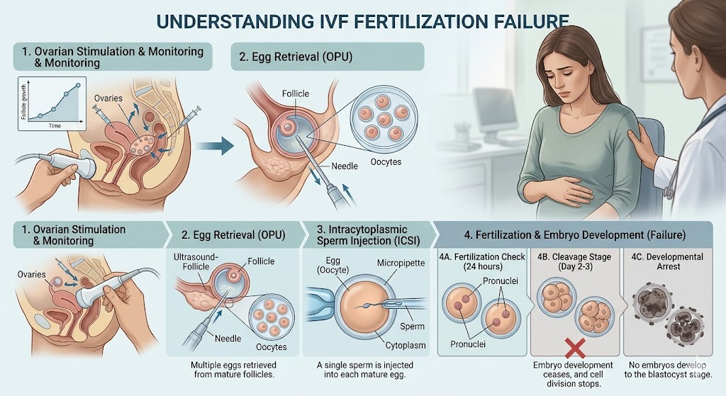 Why Some Women Produce Eggs But Never Get Pregnant in IVF due to fertilization and embryo development failure