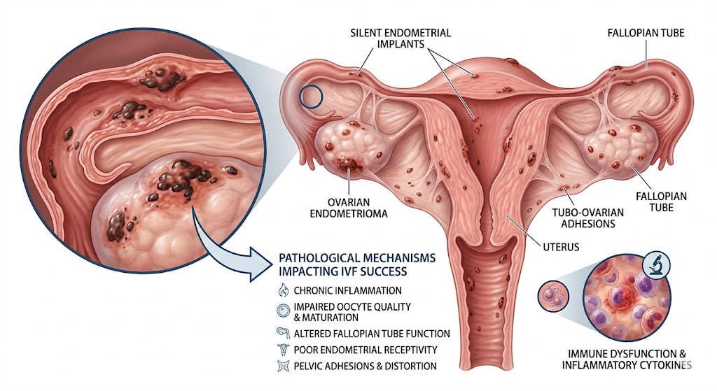 Silent Endometriosis and Its Impact on IVF Success Rates on fertility and IVF outcomes