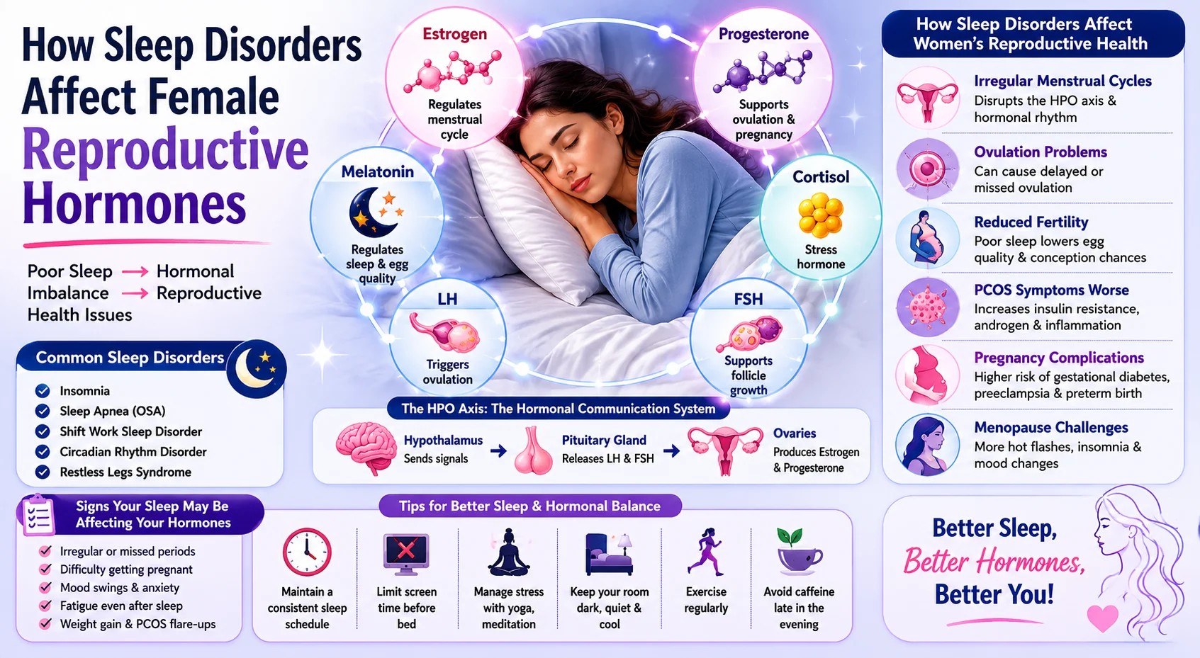 How Sleep Disorders Affect Female Reproductive Hormones and Fertility